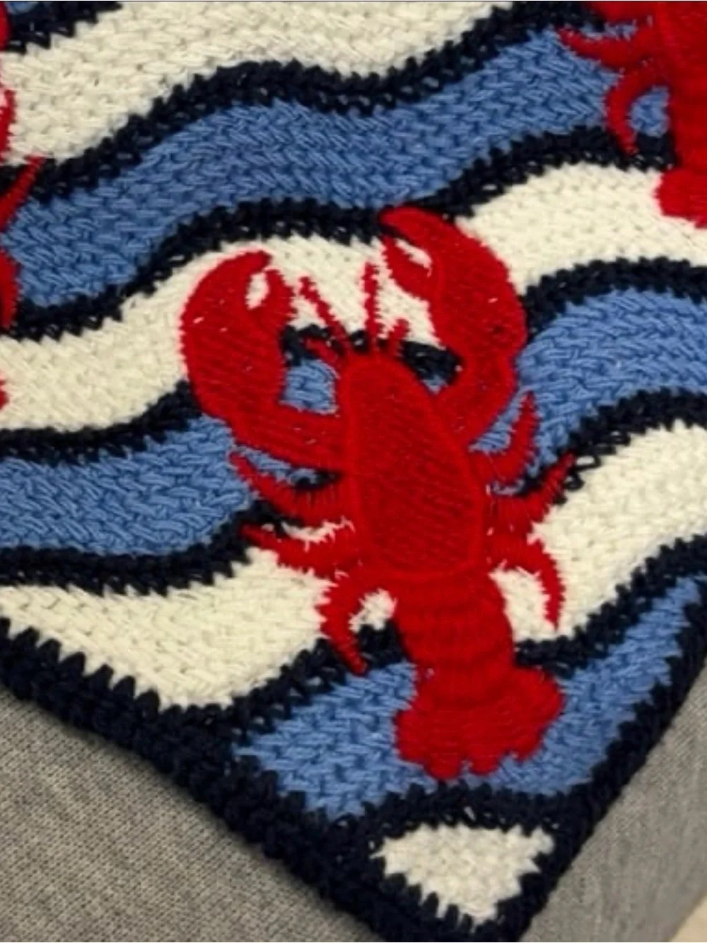 NWT ⚜️🦞⚜️ Piper K Lobster Knit Bandana Hair Scarf